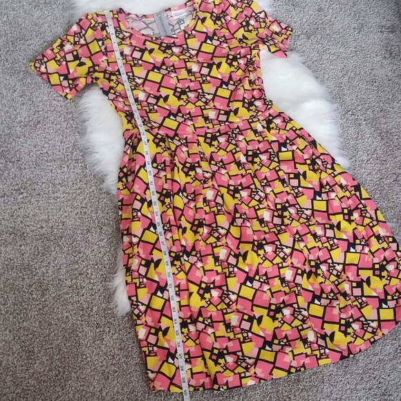 Lularoe Amelia Pattern Midi Dress Pockets Large - Picture 8 of 8